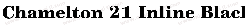 Chamelton 21 Inline Black字体转换